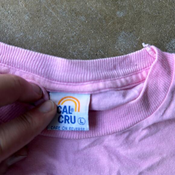 VINTAGE MIAMI INDY RACING T-SHIRT SINGLE STITCH RETRO PINK GRAPHIC MENS LARGE - Picture 5 of 6